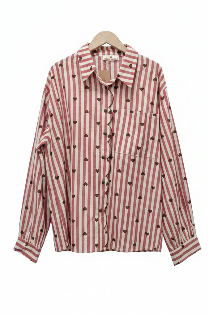 Camisa Amor borgoña